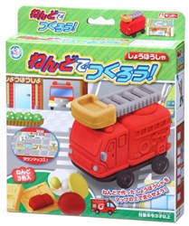 Hình ảnh của Bộ đồ chơi đất nặn bằng bột gạo mẫu "Mô hình xe cứu hỏa" GINCHO