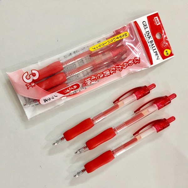 Hình ảnh của Set 3 bút bi 0,5mm màu đỏ