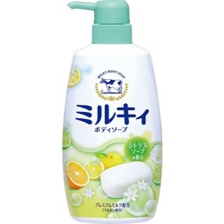 Hình ảnh của Sữa tắm hương hoa cam chanh milky body soap cow 550ml