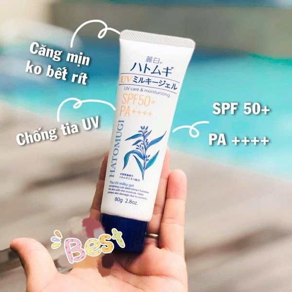 Hình ảnh của Kem chống nắng Hatomugi SPF 50 PA+++ 80ml