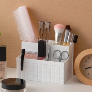 Khay đựng bút, điều khiển 4 ngăn Inomata (màu trắng)