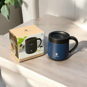 Cốc giữ nhiệt cao cấp có nắp trượt Coco Café Kakusee 300ml (màu xanh)