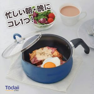 Nồi chống dính 1 tay cầm Todaii - size 20cm, màu xanh navy