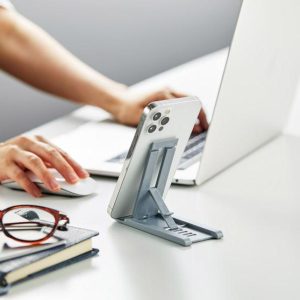 Giá đỡ điện thoại dạng mỏng có thể gập gọn (2 màu xám, be)