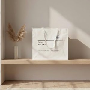 Túi PP dệt đựng đồ hình hộp cỡ trung (mẫu chữ)