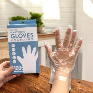 Hộp 100 găng tay nilon dùng 1 lần Kouyu - màu trắng