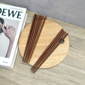 Set 5 đôi đũa tre màu nâu đậm Hayashi