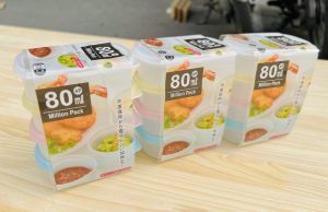 Set 4 hộp nhựa 80ml nắp dẻo, màu sắc