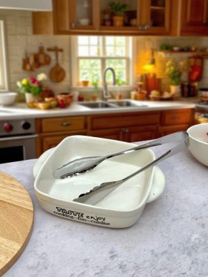 Dụng cụ kẹp gắp salad bằng inox Echo 20cm