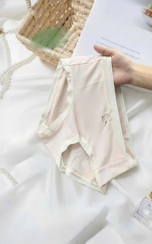 Quần lót nữ cạp cao viền ren siêu mềm mịn Modal Comfy - màu hồng